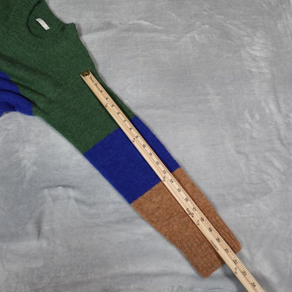 AYR Kickback Crewneck Sweater Womens S Oversized Fit Alpaca Wool Blend Striped - Picture 8 of 8